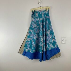 Reversible Upcycled Magic Sari Wrap Maxi Skirts